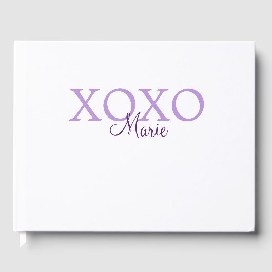 Xoxo valentine's day名前パープルパステルminimaを追加 ゲストブック (正面)