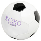 Xoxo valentine's day名前パープルパステルminimaを追加 サッカーボール (3/4)