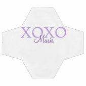 Xoxo valentine's day名前パープルパステルminimaを追加 サッカーボール (フラット)