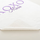 Xoxo valentine's day名前パープルパステルminimaを追加 シェルパブランケット (3/4)