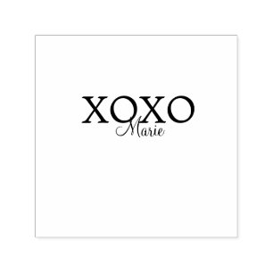 Xoxo valentine's day名前パープルパステルminimaを追加 セルフインキングスタンプ