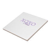 Xoxo valentine's day名前パープルパステルminimaを追加 タイル (側面)