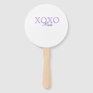 Xoxo valentine's day名前パープルパステルminimaを追加 ハンドファン