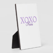 Xoxo valentine's day名前パープルパステルminimaを追加 フォトプラーク (側面)