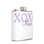 Xoxo valentine's day名前パープルパステルminimaを追加 フラスク (右)