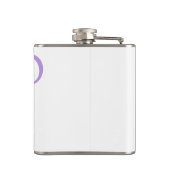 Xoxo valentine's day名前パープルパステルminimaを追加 フラスク (裏面)