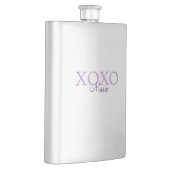 Xoxo valentine's day名前パープルパステルminimaを追加 フラスク (右)