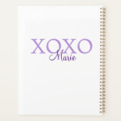 Xoxo valentine's day名前パープルパステルminimaを追加 プランナー手帳 (裏面)