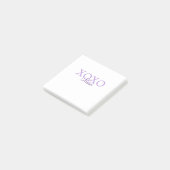 Xoxo valentine's day名前パープルパステルminimaを追加 ポストイット (アングル)