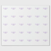 Xoxo valentine's day名前パープルパステルminimaを追加 ラッピングペーパー (フラット)