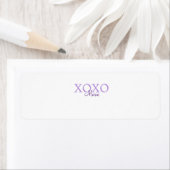 Xoxo valentine's day名前パープルパステルminimaを追加 ラベル (インサイチュ)