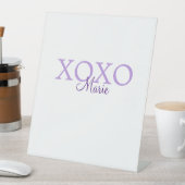 Xoxo valentine's day名前パープルパステルminimaを追加 台座サイン (インサイチュ)