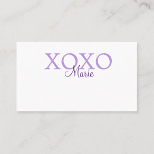 Xoxo valentine's day名前パープルパステルminimaを追加 名刺