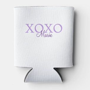 Xoxo valentine's day名前パープルパステルminimaを追加 缶クーラー