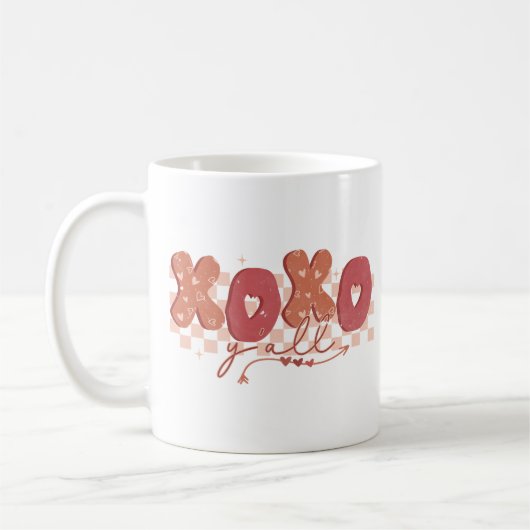 XOXO Y'allバレンタインデー コーヒーマグカップ (左)