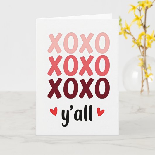 Xoxo Yall Love Card カード (黄色い花)