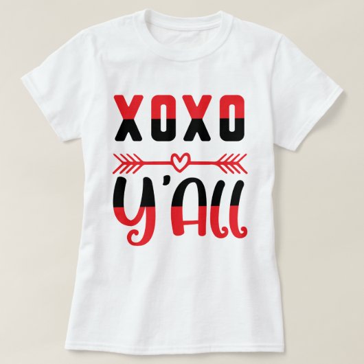 XOXO Y'all Valentine's Women's Tシャツ (デザイン正面)