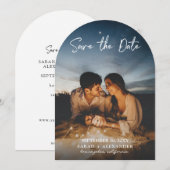 xPhoto - 手書き 縦型 Save the Date V2 招待状 (正面/裏面)
