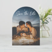 xPhoto - 手書き 縦型 Save the Date V2 招待状 (スタンド正面)