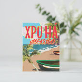 Xpu Há メキシコビーチポスター ポストカード (スタンド正面)
