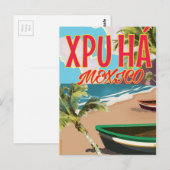 Xpu Há メキシコビーチポスター ポストカード (正面/裏面)