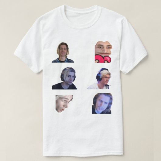 xQc絵文字パック Tシャツ (デザイン正面)