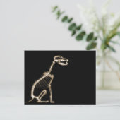 XRAY PUPY DOG SKELETON SITTING – セピア ポストカード (スタンド正面)