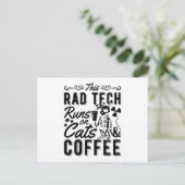 Xray Radiology This Rad Tech Runs Cats And Coffee ポストカード (スタンド正面)