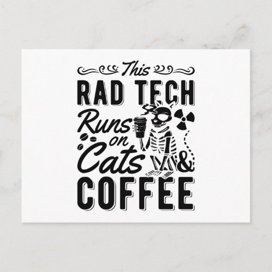 Xray Radiology This Rad Tech Runs Cats And Coffee ポストカード (正面)