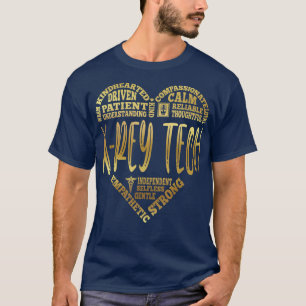 XRey Tech金ゴールドナース週間ナース日クリスマス Tシャツ