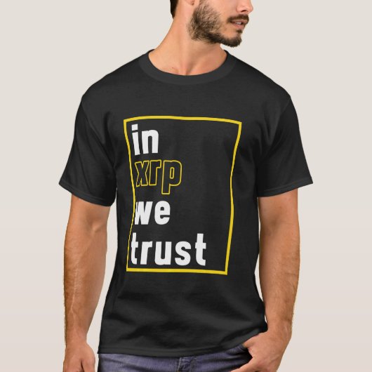 Xrpでは、リップルコイン暗号マネーCryptocurを信頼する Tシャツ (正面)
