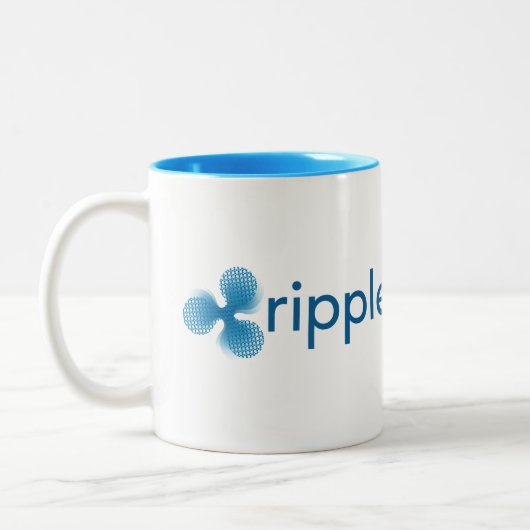 XRPのさざ波のコーヒー・マグ ツートーンマグカップ (左)