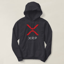 XRPのさざ波の赤く及び白いロゴ|のフード付きスウェットシャツ パーカ