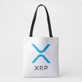 XRPのさざ波の青及び黒いロゴ|のトートバック トートバッグ