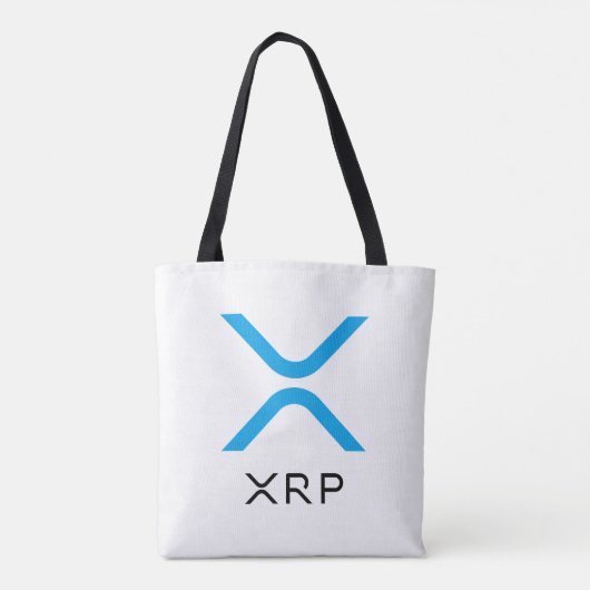 XRPのさざ波の青及び黒いロゴ|のトートバック トートバッグ (裏面)