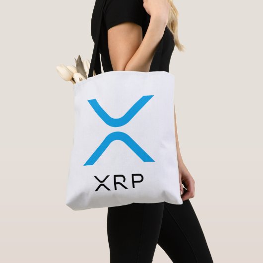 XRPのさざ波の青及び黒いロゴ|のトートバック トートバッグ (クローズアップ)