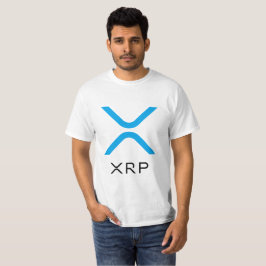 XRPのさざ波の青及び黒いロゴ|の価値ワイシャツ Tシャツ