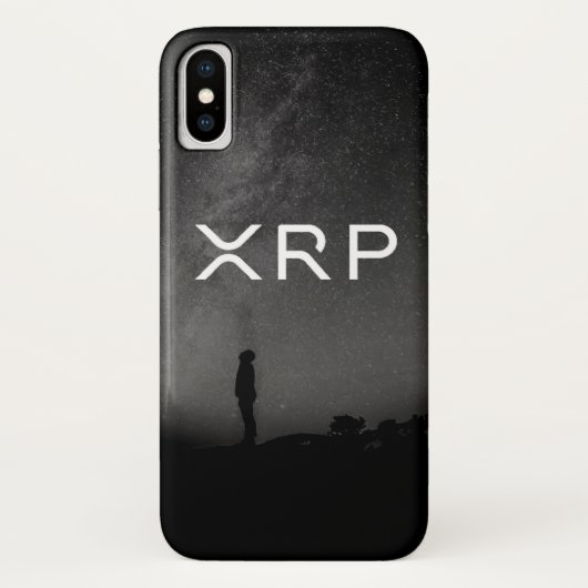 XRPのさざ波の黒の灰色の銀河の電話箱 Case-Mate iPhoneケース (裏面)