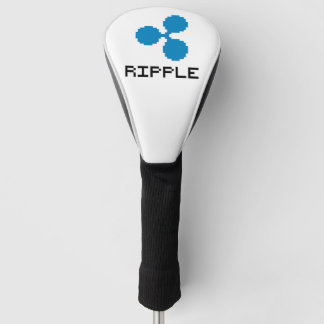 XRPの8ビットロゴ|のゴルフクラブ頭部カバーを波立てて下さい ゴルフヘッドカバー