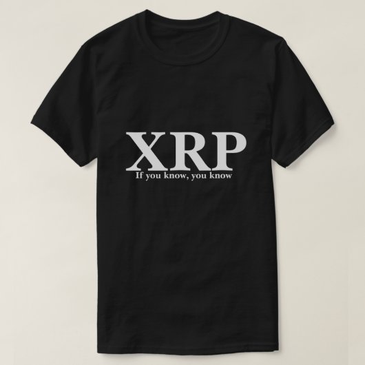 XRPもしは、知っている Tシャツ (デザイン正面)