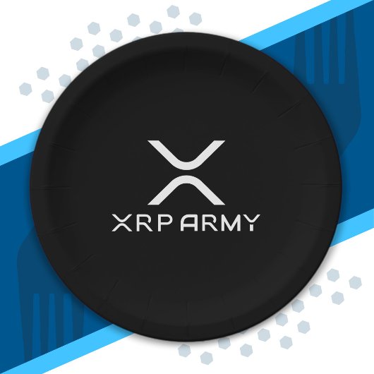 XRPアーミー引用文Hodl Crypto Cryptocurrencyミーム ペーパープレート