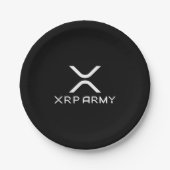 XRPアーミー引用文Hodl Crypto Cryptocurrencyミーム ペーパープレート (正面)