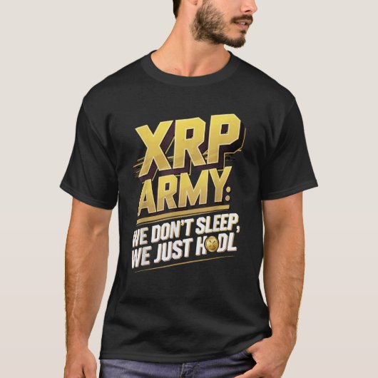 XRPアーミー リップル 暗号通貨 仮想通貨 XRP Tシャツ (正面)