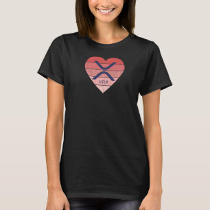 Xrpクリプトグランジピンク女性のデザイン暗号侵害 Tシャツ