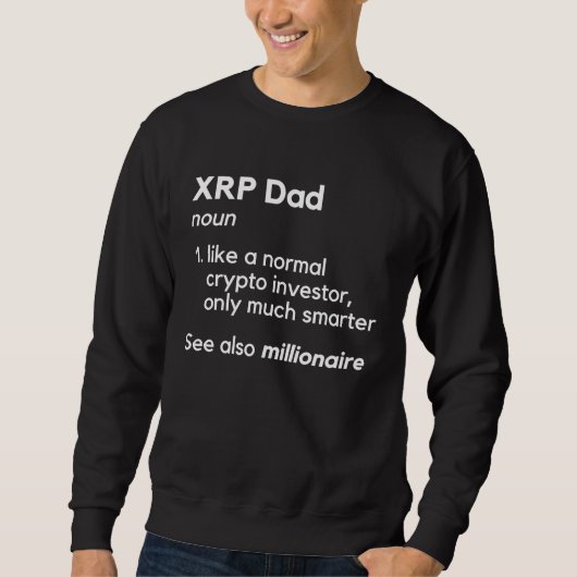XRPパパ 暗号資産 スウェットシャツ (正面)