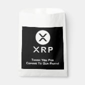 XRPパーティー白黒の暗号通貨 フェイバーバッグ (正面)