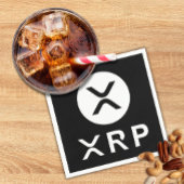 XRPブラッククリプト通貨パーティー スタンダードカクテルナプキン