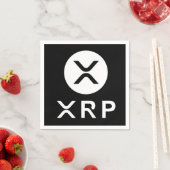 XRPブラッククリプト通貨パーティー スタンダードカクテルナプキン (インサイチュ)
