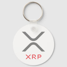 XRPリップルグレーと赤のロゴ |基本キーチェーン