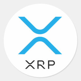 XRPリップルブルー&ブラックロゴ |シール ラウンドシール